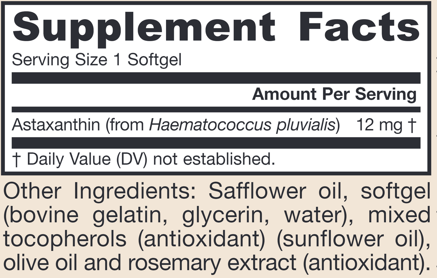 Astaxanthin (12mg)